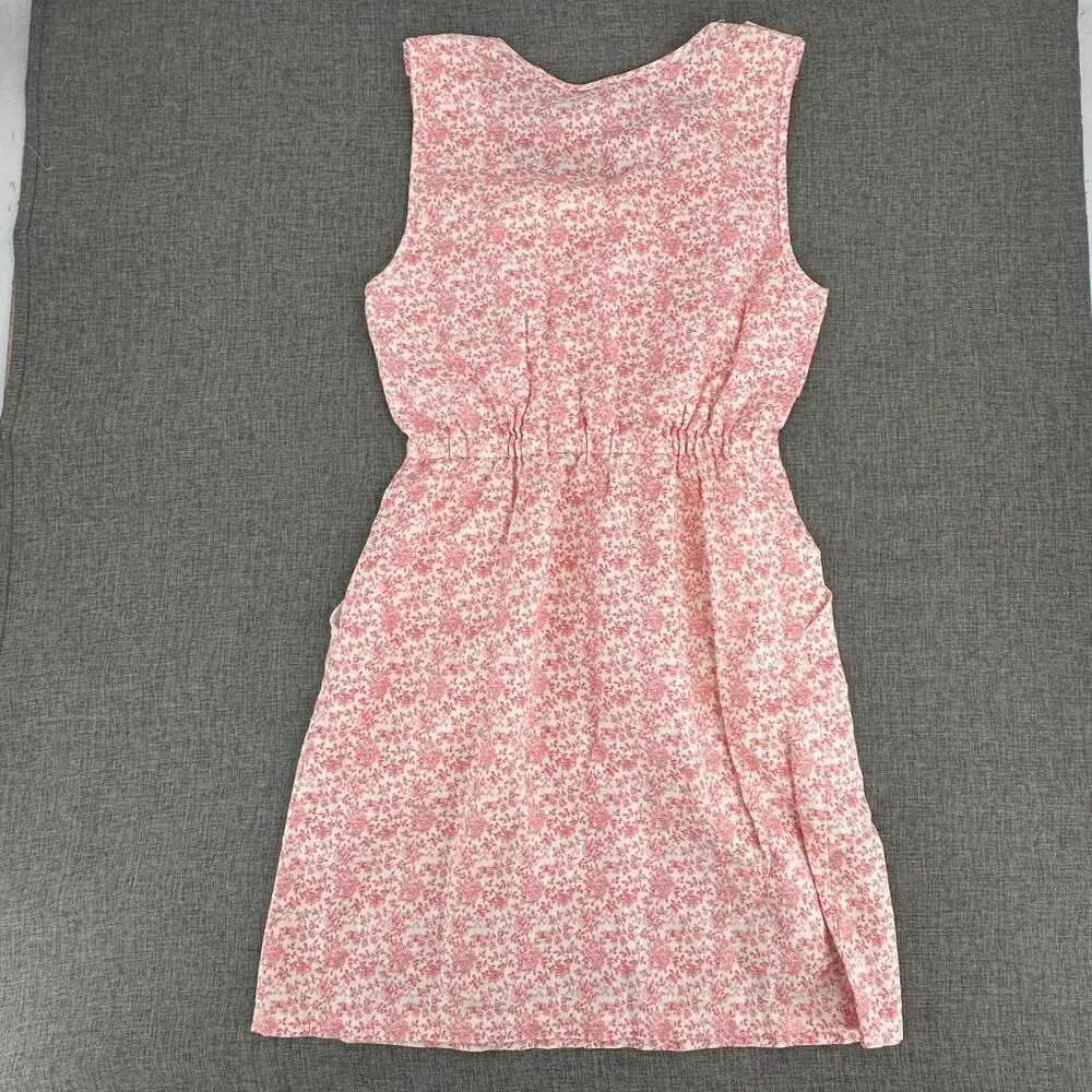 J. Crew Floral Sun Dress Cottagecore Cinched Waist Sleeveless‎ Scoop Neck Sz 0